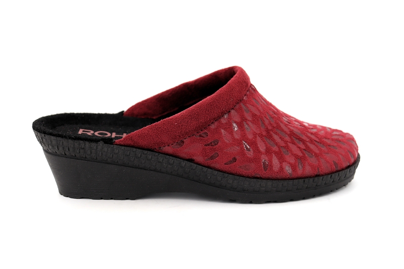 Rohde chaussons pantoufles samo rouge