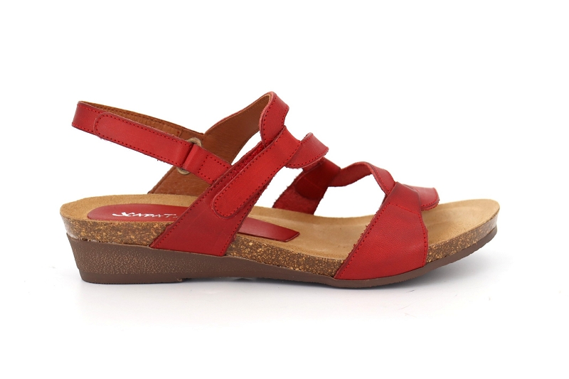 Xapatan sandales nu pieds paula rouge