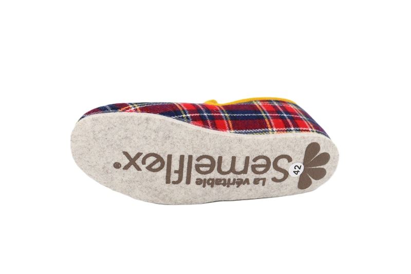 Semelflex chaussons pantoufles pierre chris rouge6581301_5