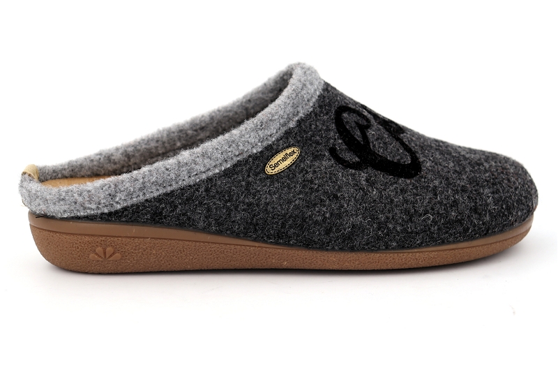 Semelflex chaussons pantoufles cervins 2 gris