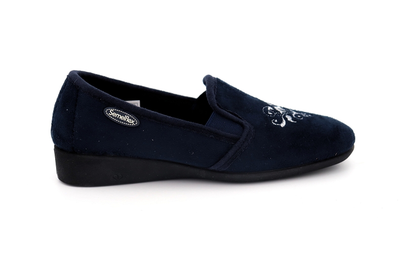 Semelflex chaussons pantoufles marie chantal bleu