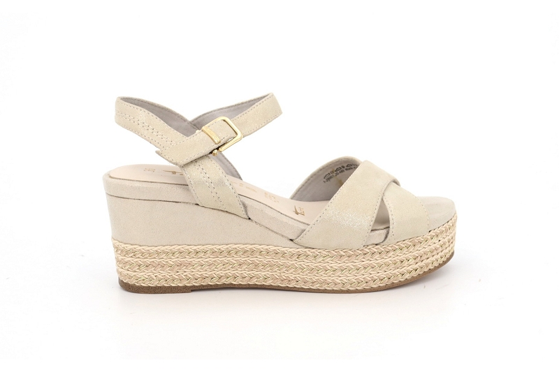 Tamaris store sandales nu pieds 28001 beige