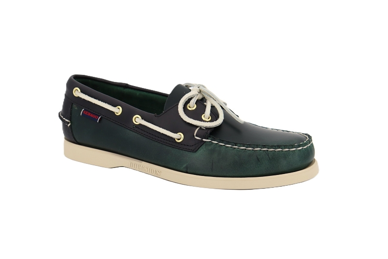 Sebago bateaux docksides portland waxed vert7015405_2