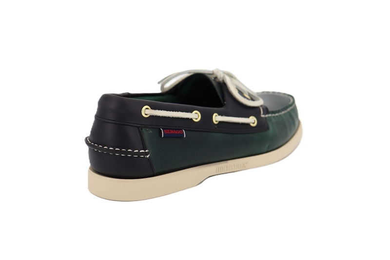 Sebago bateaux docksides portland waxed vert7015405_4