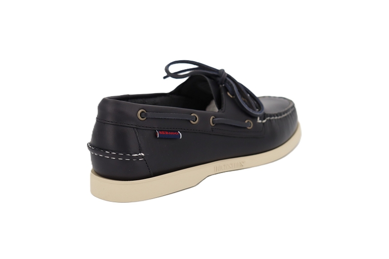 Sebago bateaux docksides portland waxed bleu7015406_4