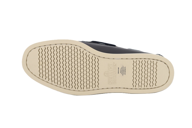 Sebago bateaux docksides portland waxed bleu7015406_5