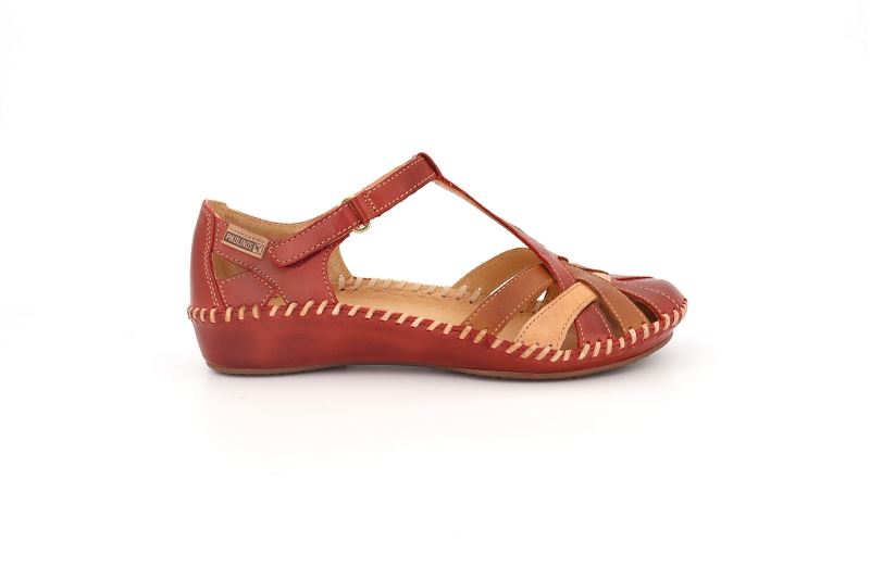 Pikolinos sandales nu pieds pegas rouge