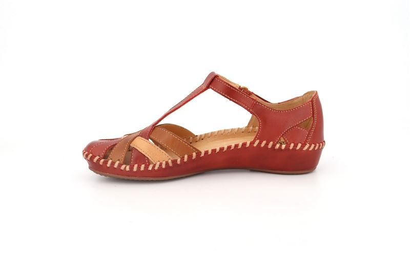 Pikolinos sandales nu pieds pegas rouge7016703_3