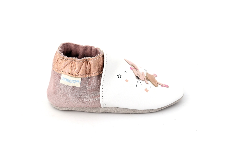 Robeez chaussons pantoufles dancing mouse blanc