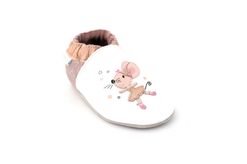 Robeez chaussons pantoufles dancing mouse blanc7018401_2