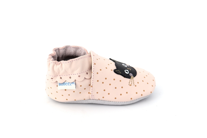 Robeez chaussons pantoufles meek cat rose