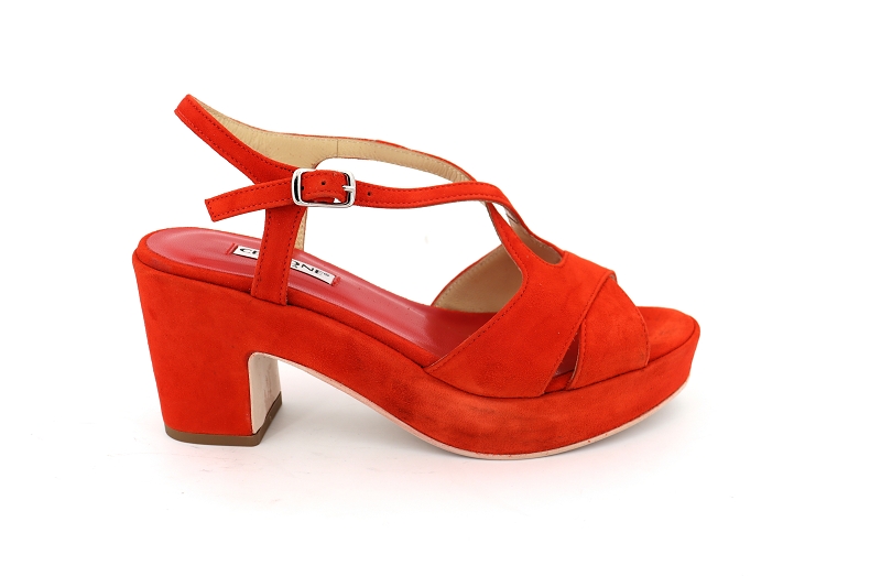 Cervone sandales nu pieds rosa rouge