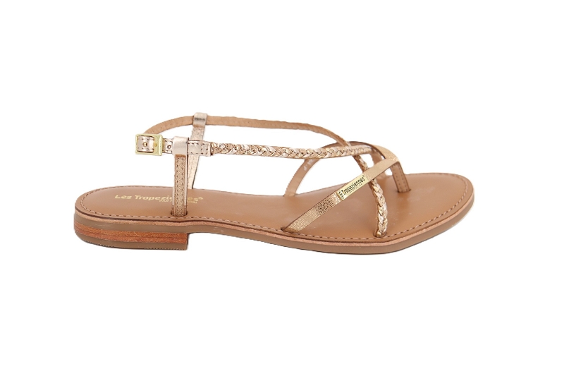Les tropeziennes sandales nu pieds monatres dore