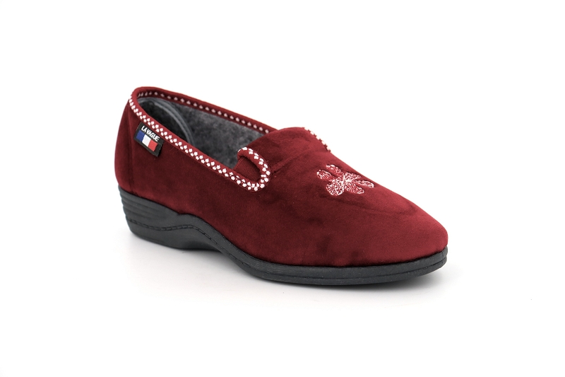 La vague chaussons pantoufles gretel bordeaux7400903_2