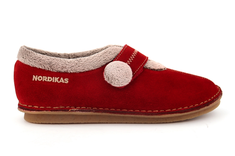 Nordikas chaussons pantoufles perpignan rouge