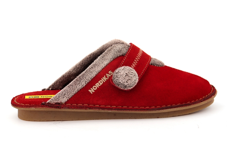 Nordikas chaussons pantoufles bera rouge