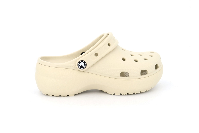 Crocs mules et sabots classic platform clog beige