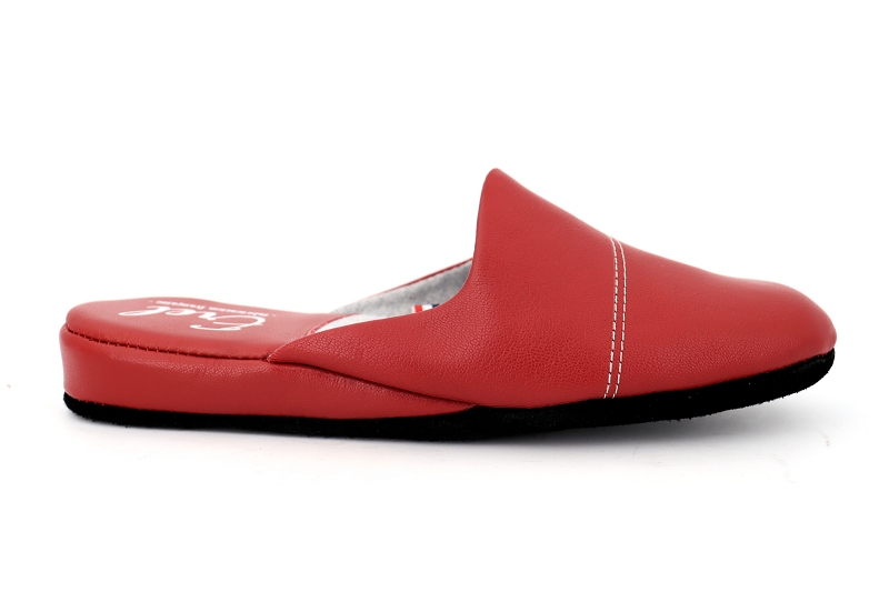 Erel chaussons pantoufles aude rouge