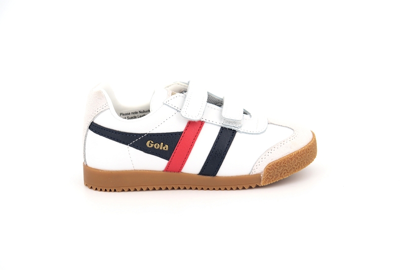 Gola  enf baskets harrier leather strap blanc