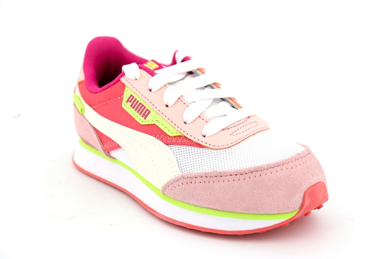 Puma  enf baskets future rider splash ps rose7474301_2