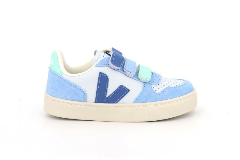 Veja  enf baskets small v10 bleu