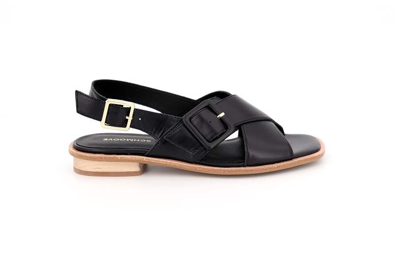 Schmoove woman sandales nu pieds opale buckle noir