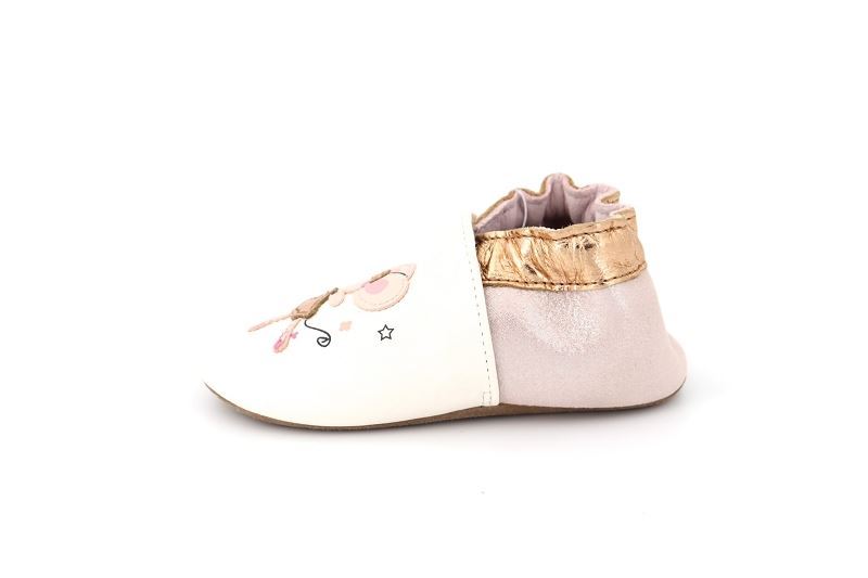 Robeez chaussons pantoufles dancing mouse blanc7516601_3