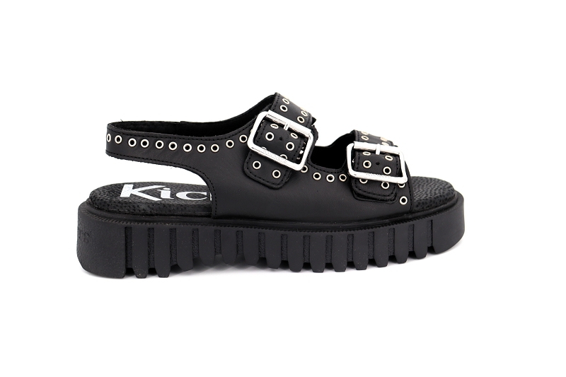 Kickers sandales nu pieds kick falk noir