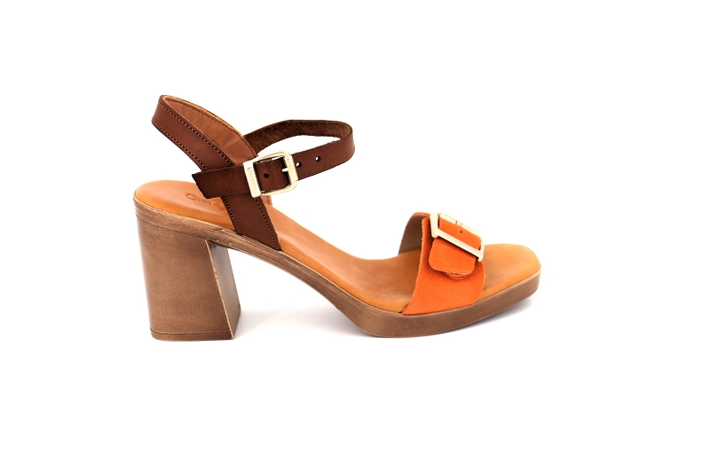 Coco abricot sandales nu pieds colmesnil orange