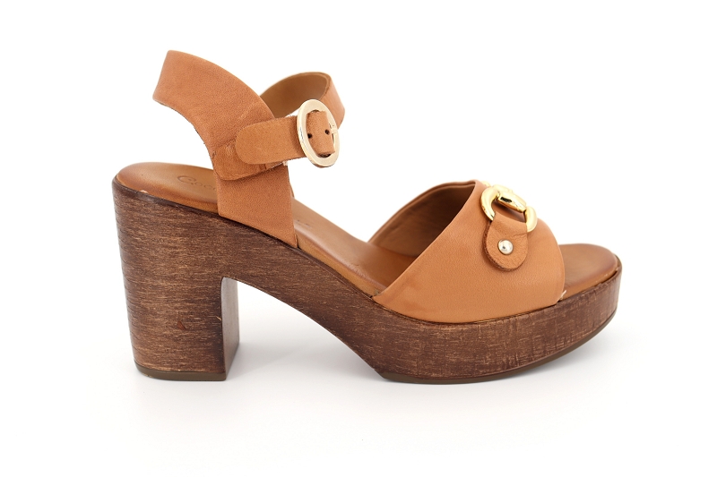 Coco abricot sandales nu pieds minzac marron