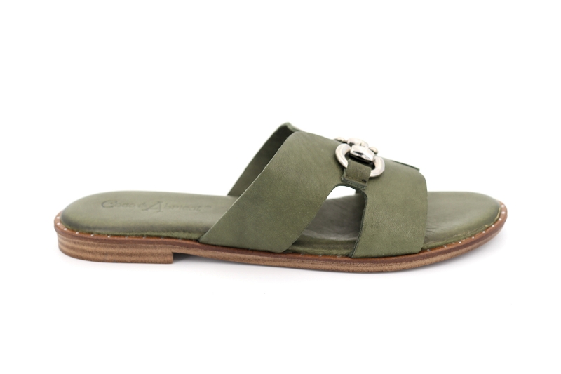 Coco abricot mules et sabots miraval vert