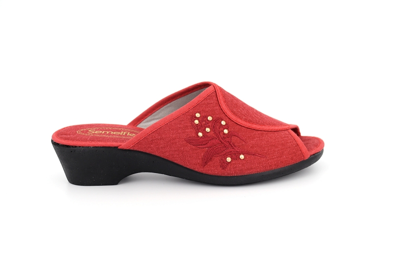 Semelflex chaussons pantoufles sheila rouge