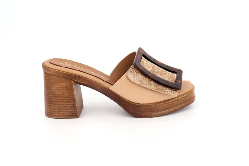 Lola canales mules et sabots clementine beige