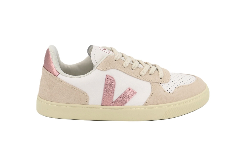 Veja  enf baskets small v10 laces blanc