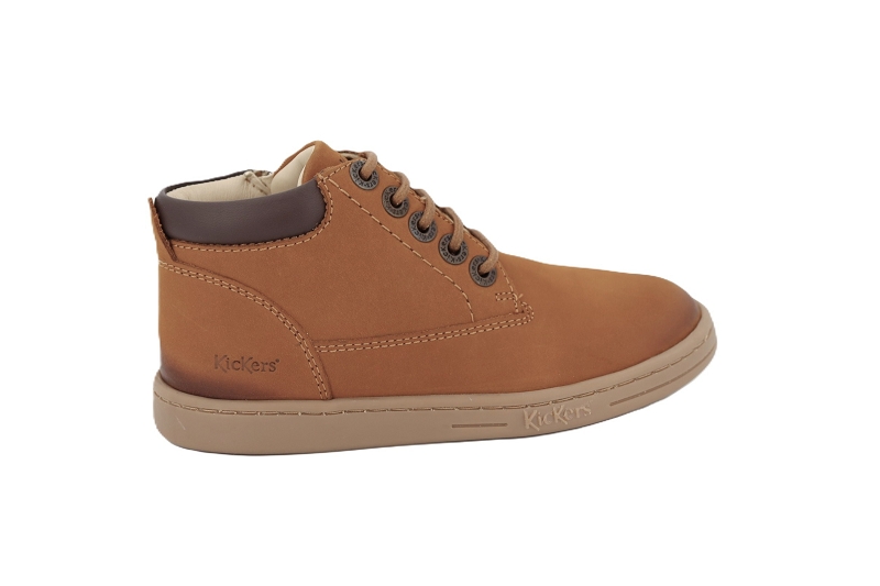 Kickers enf chaussures a lacets tackland marron