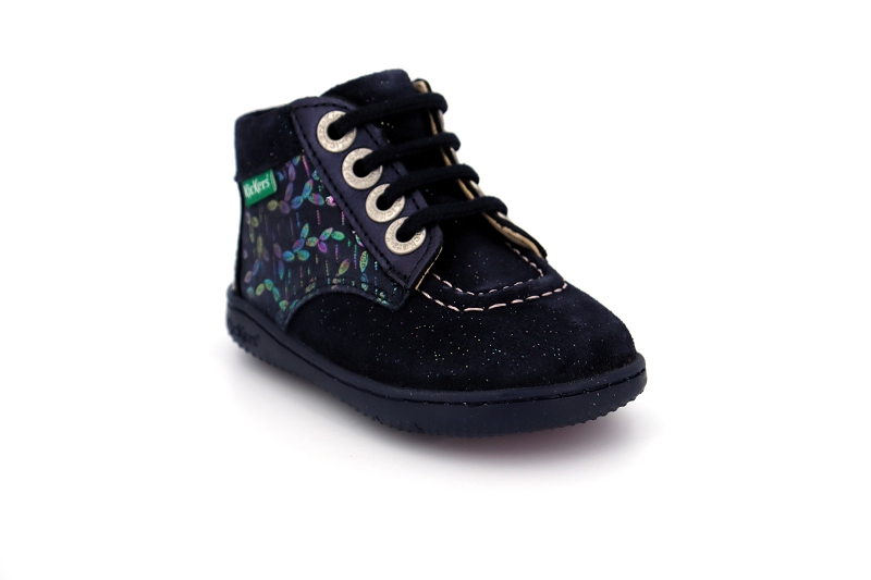 Kickers enf chaussures a lacets kick soulful bleu7576601_2