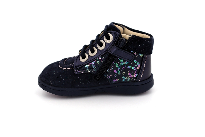 Kickers enf chaussures a lacets kick soulful bleu7576601_3