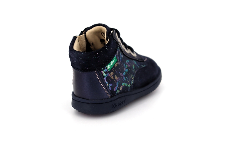 Kickers enf chaussures a lacets kick soulful bleu7576601_4