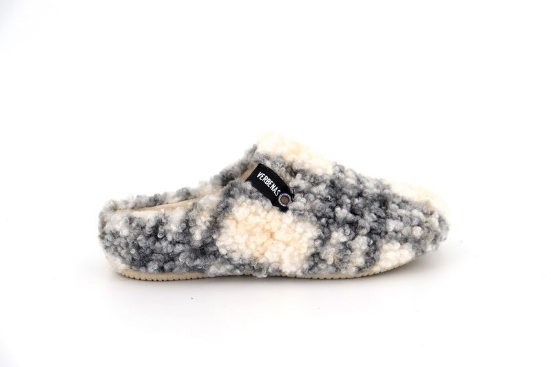 Verbenas chaussons pantoufles york plaid blanc