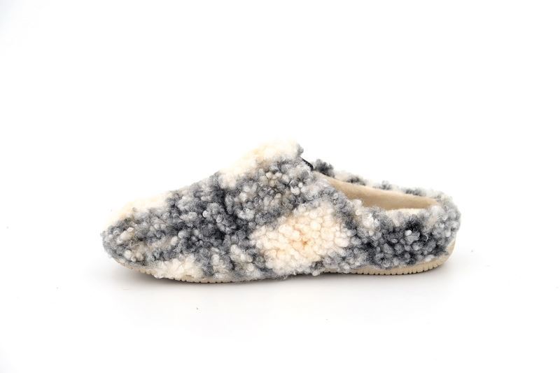Verbenas chaussons pantoufles york plaid blanc7585302_3