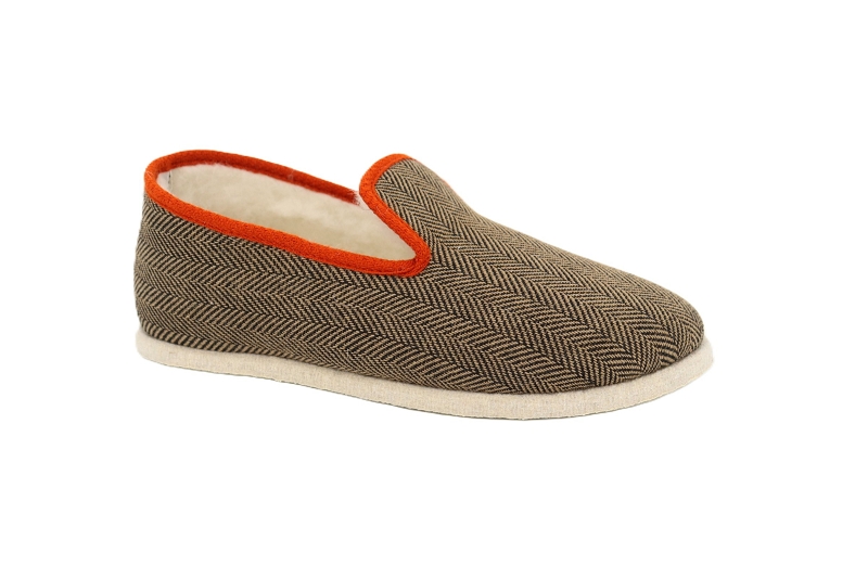 Chausse mouton chaussons pantoufles curtis marron7617802_2