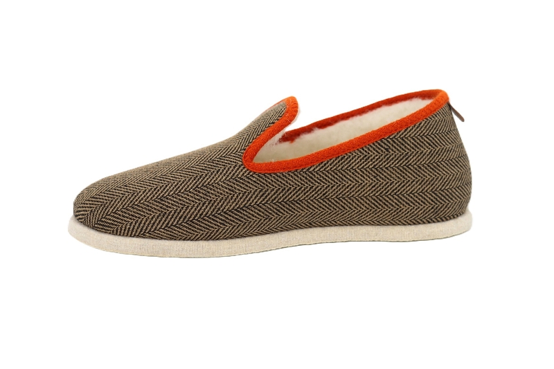 Chausse mouton chaussons pantoufles curtis marron7617802_3