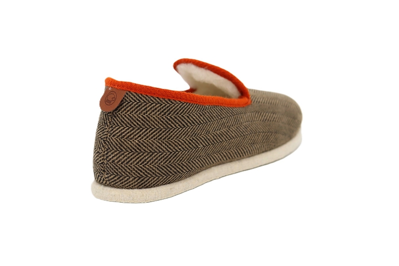 Chausse mouton chaussons pantoufles curtis marron7617802_4