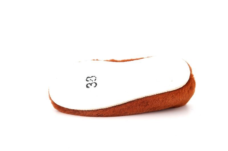 Chausse mouton chaussons pantoufles caresse orange7617901_5