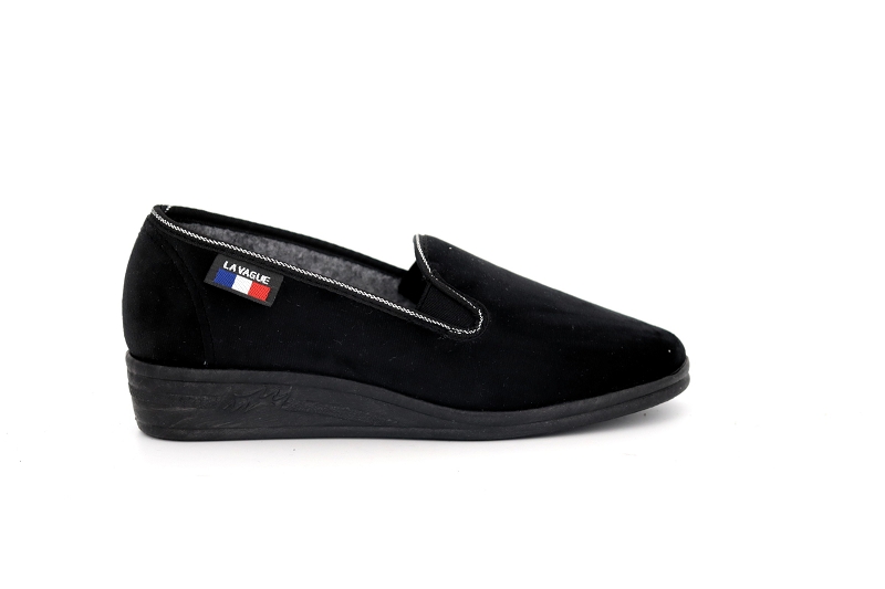 La vague chaussons pantoufles piord noir