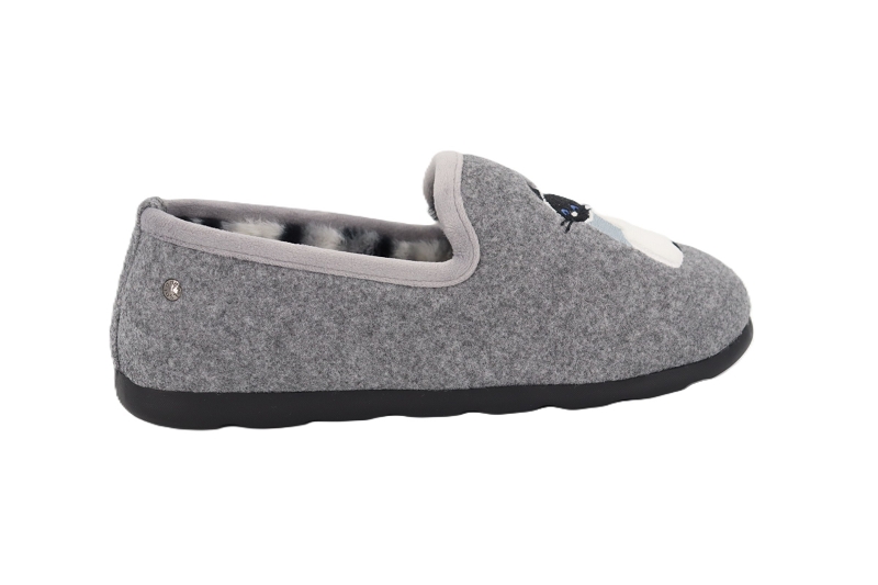 Isotoner chaussons pantoufles chaton gris