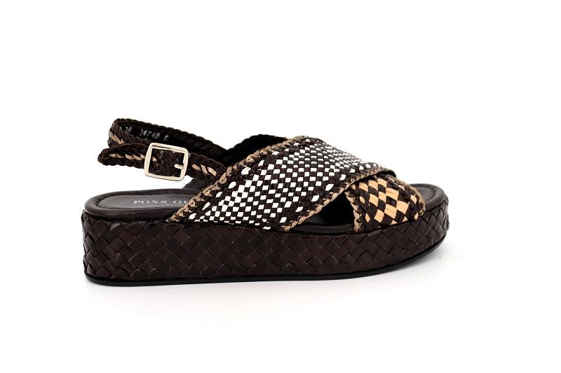 Pons quintana sandales nu pieds forli marron