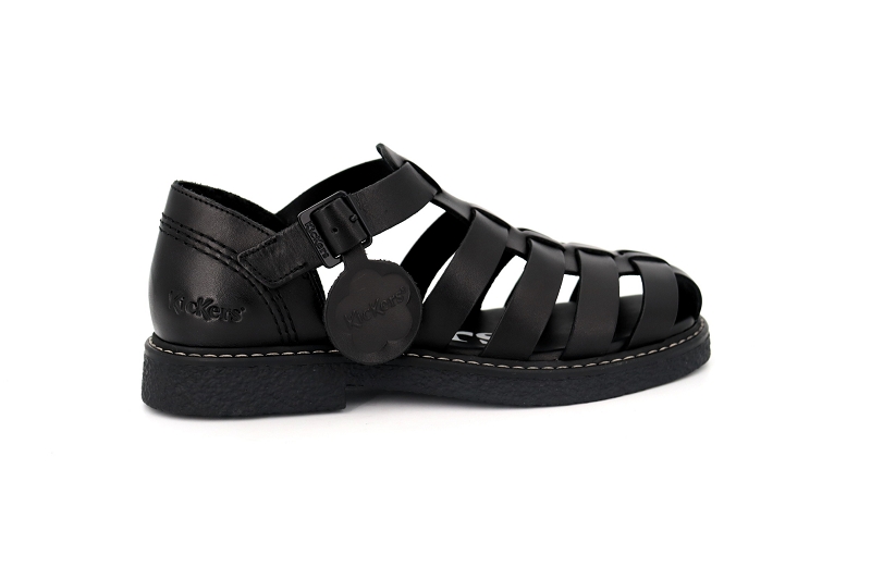 Kickers sandales nu pieds kick lergo noir