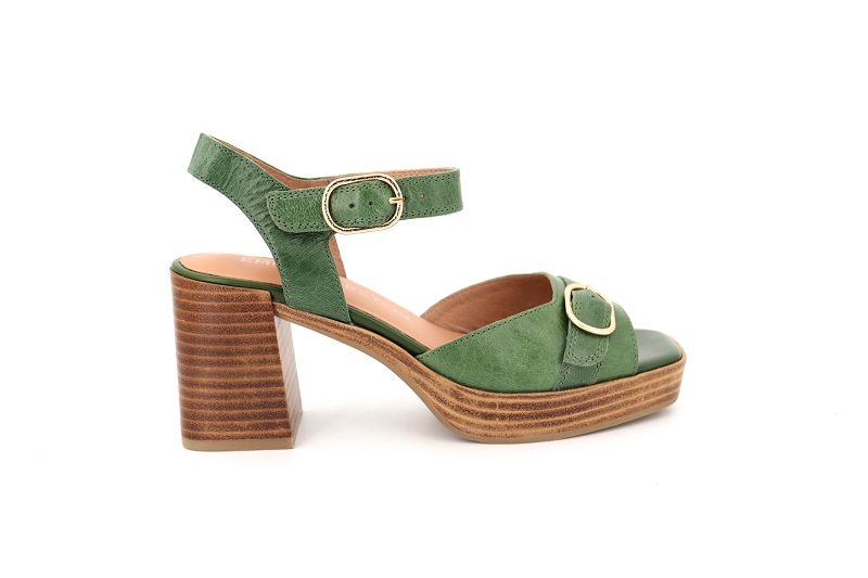 Emilie karston sandales nu pieds rose vert