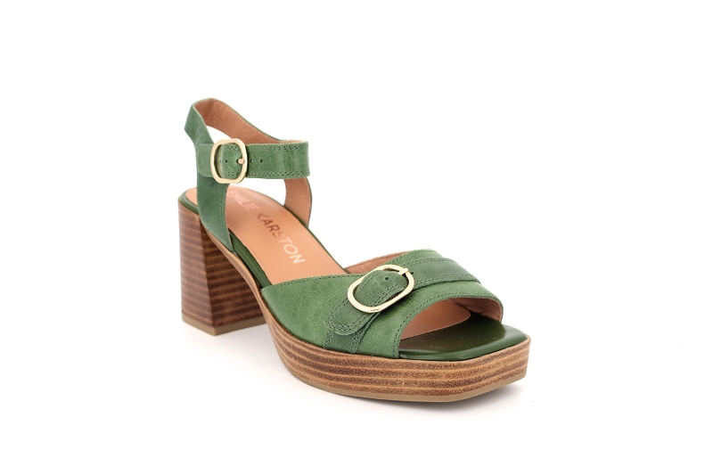 Emilie karston sandales nu pieds rose vert7665501_2